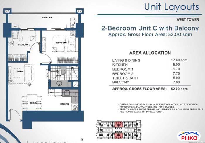2 bedroom Condominium for sale in Paranaque in Metro Manila