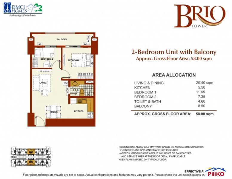 2 bedroom Condominium for sale in Paranaque in Philippines