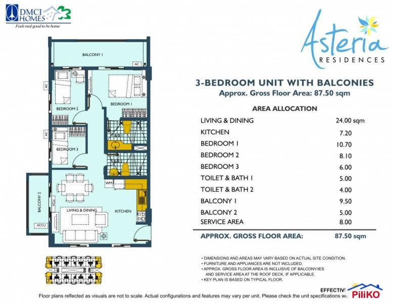 3 bedroom Condominium for sale in Manila in Philippines
