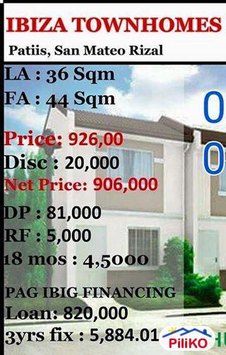1 bedroom Townhouse for sale in Quezon City in Metro Manila