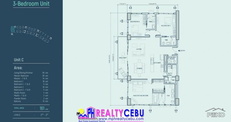 3 bedroom Condominium for sale in Lapu Lapu in Philippines
